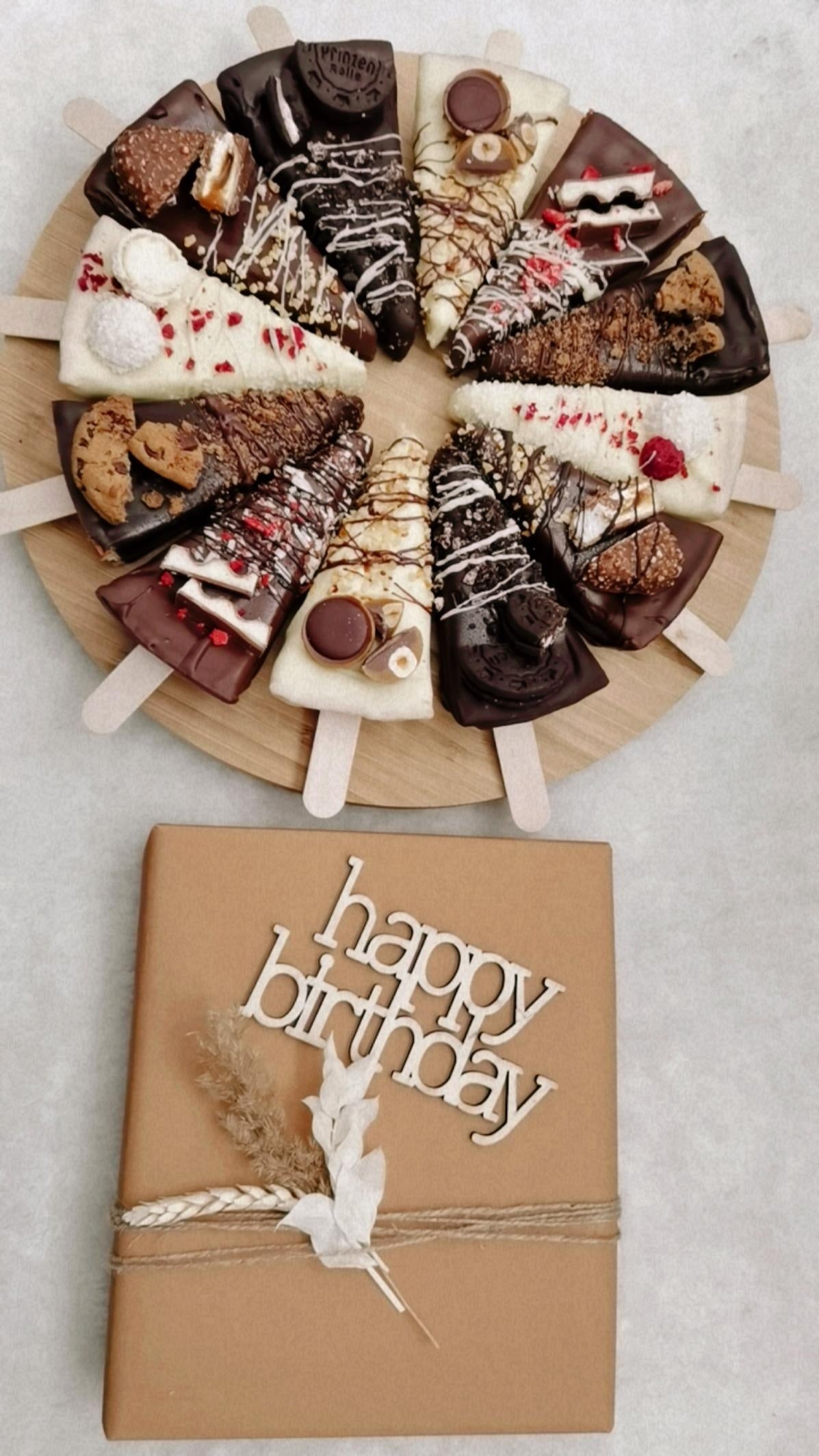 Cake Topper Happy Birthday Holz