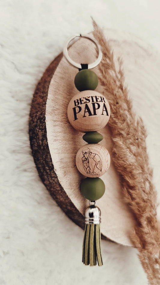 Schlüsselanhänger "Papa" Lineart