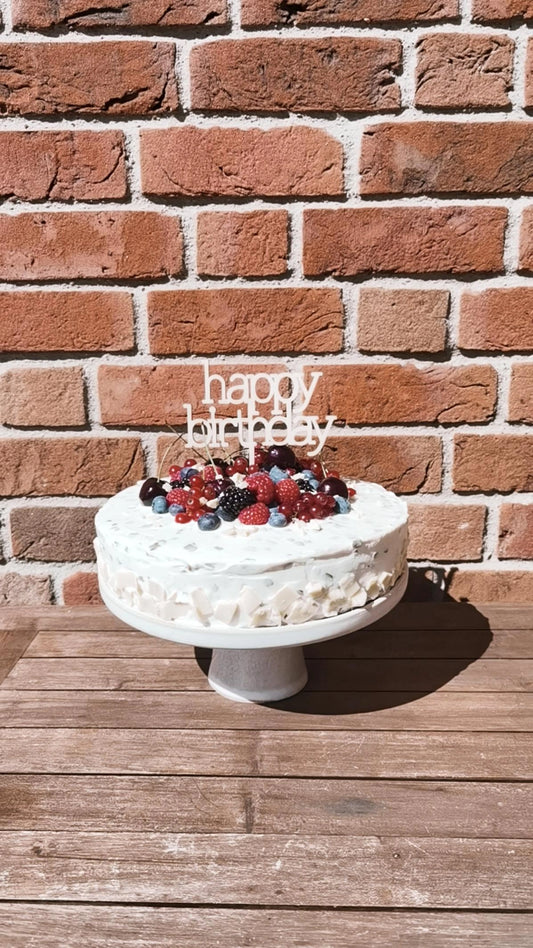 Cake Topper Happy Birthday Holz