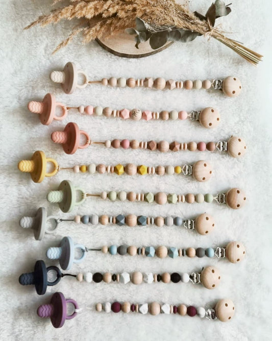 Schnullerkette "Rafael - senf"