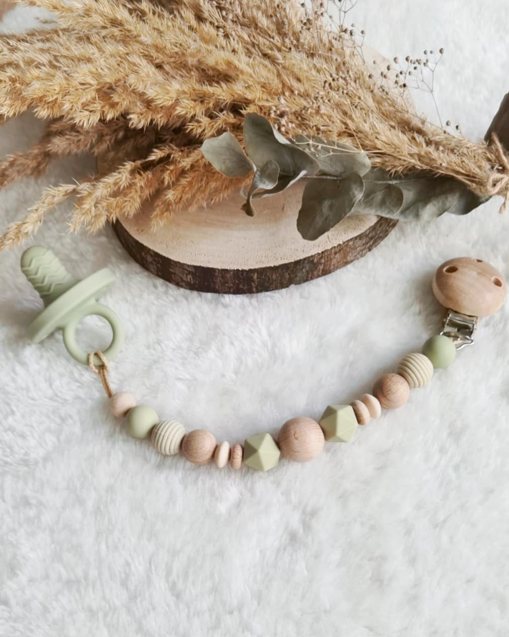 Schnullerkette "Rafael- sage"