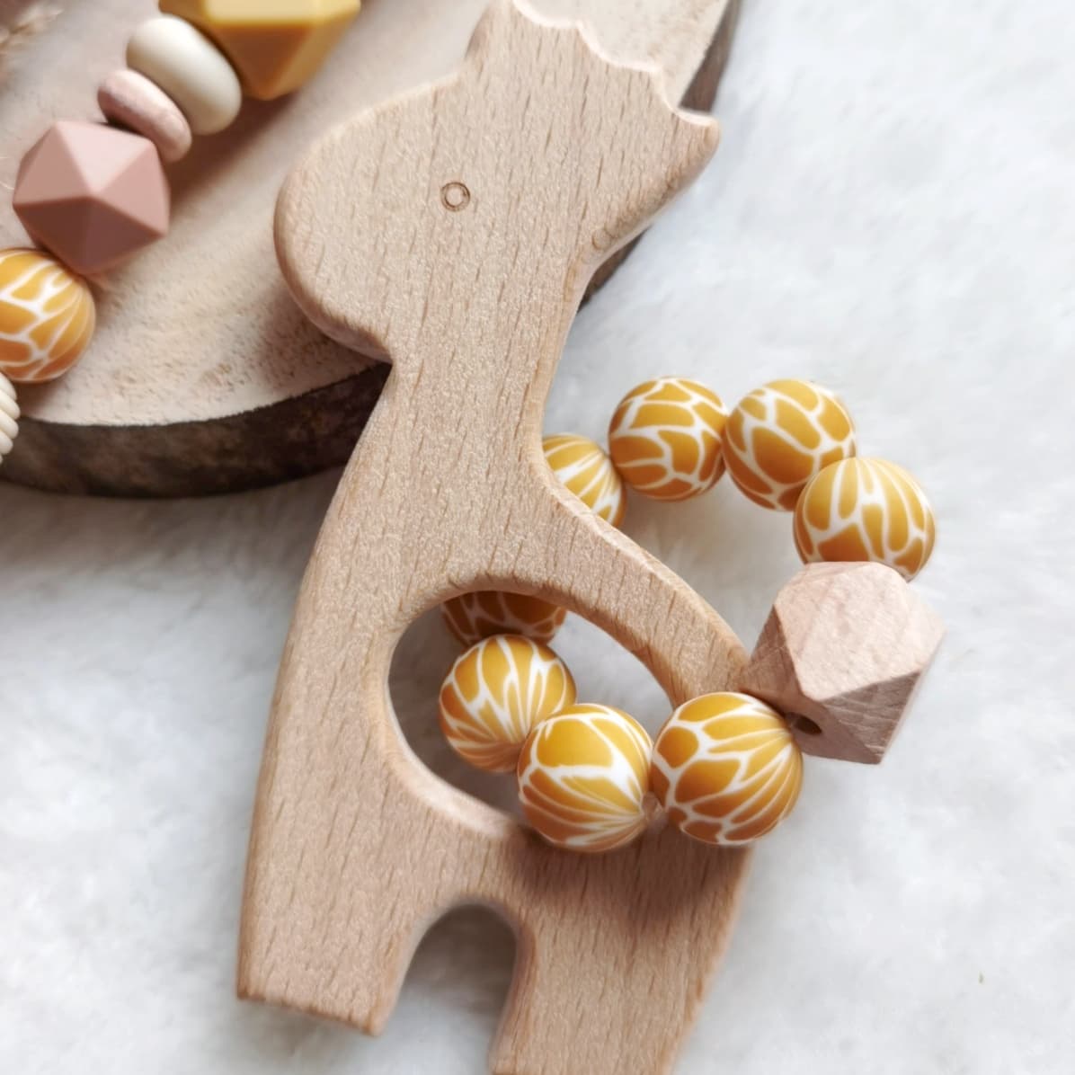 Baby Set -Giraffe- Schnullerkette und oder Greifling