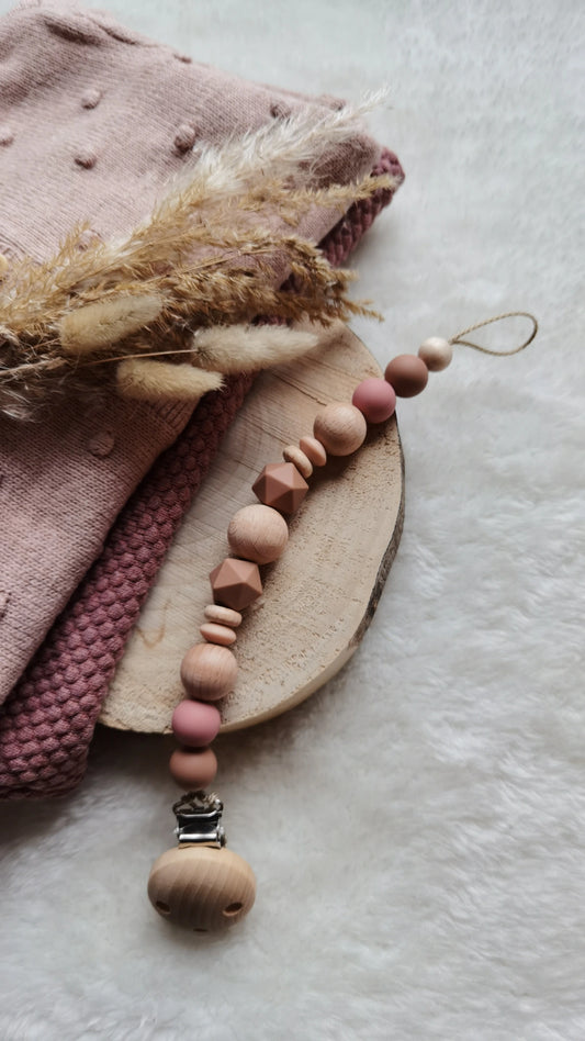 Schnullerkette "Rafael - camel blush"