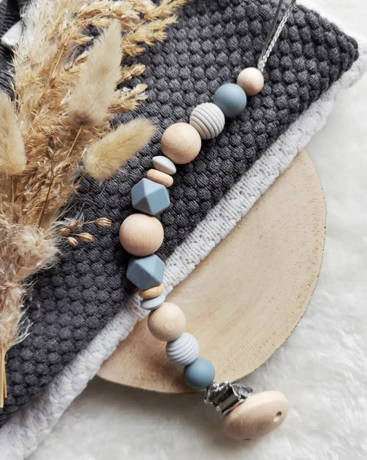 Schnullerkette "Rafael - grau"