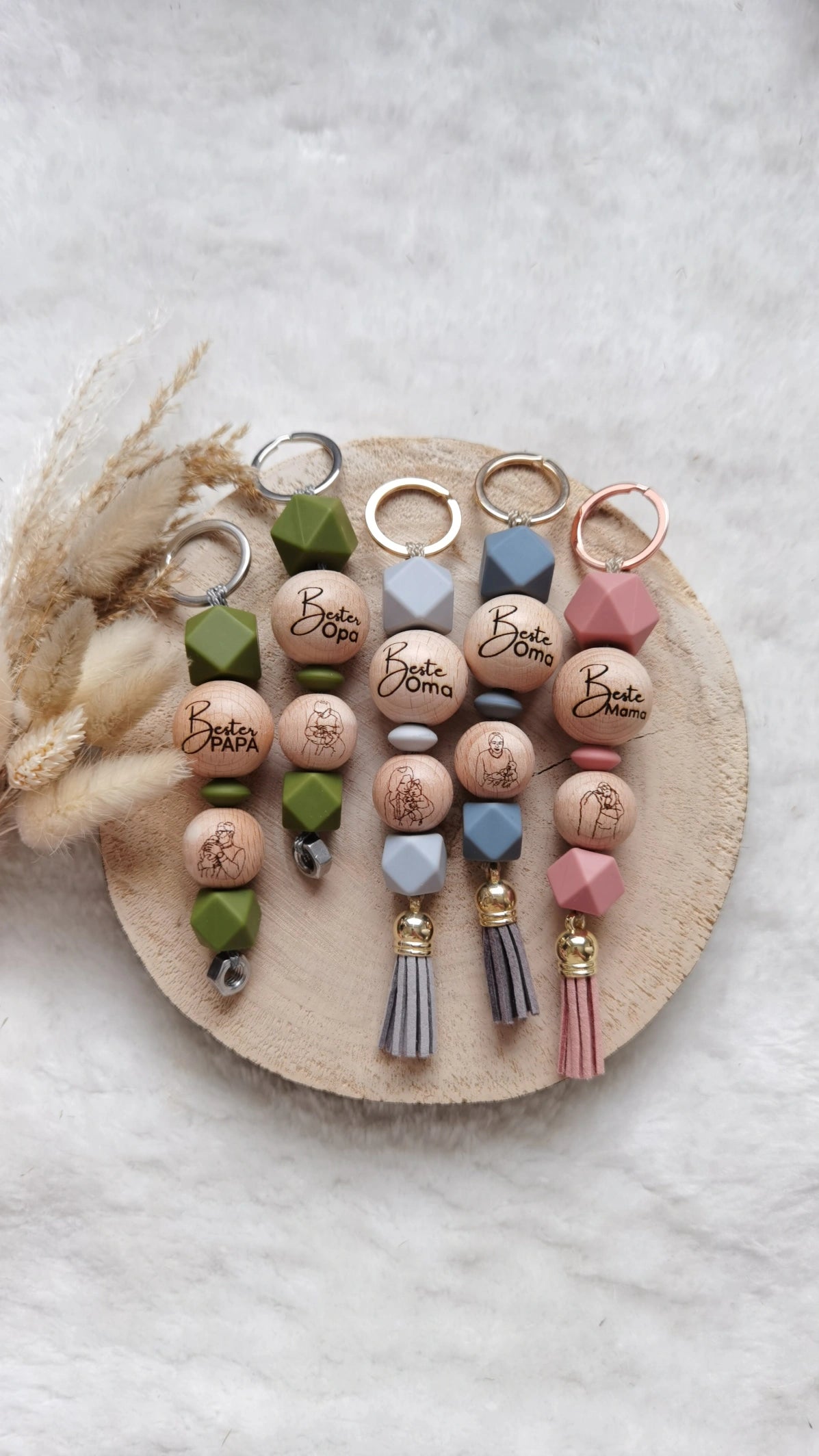 Schlüsselanhänger "Papa" Lineart