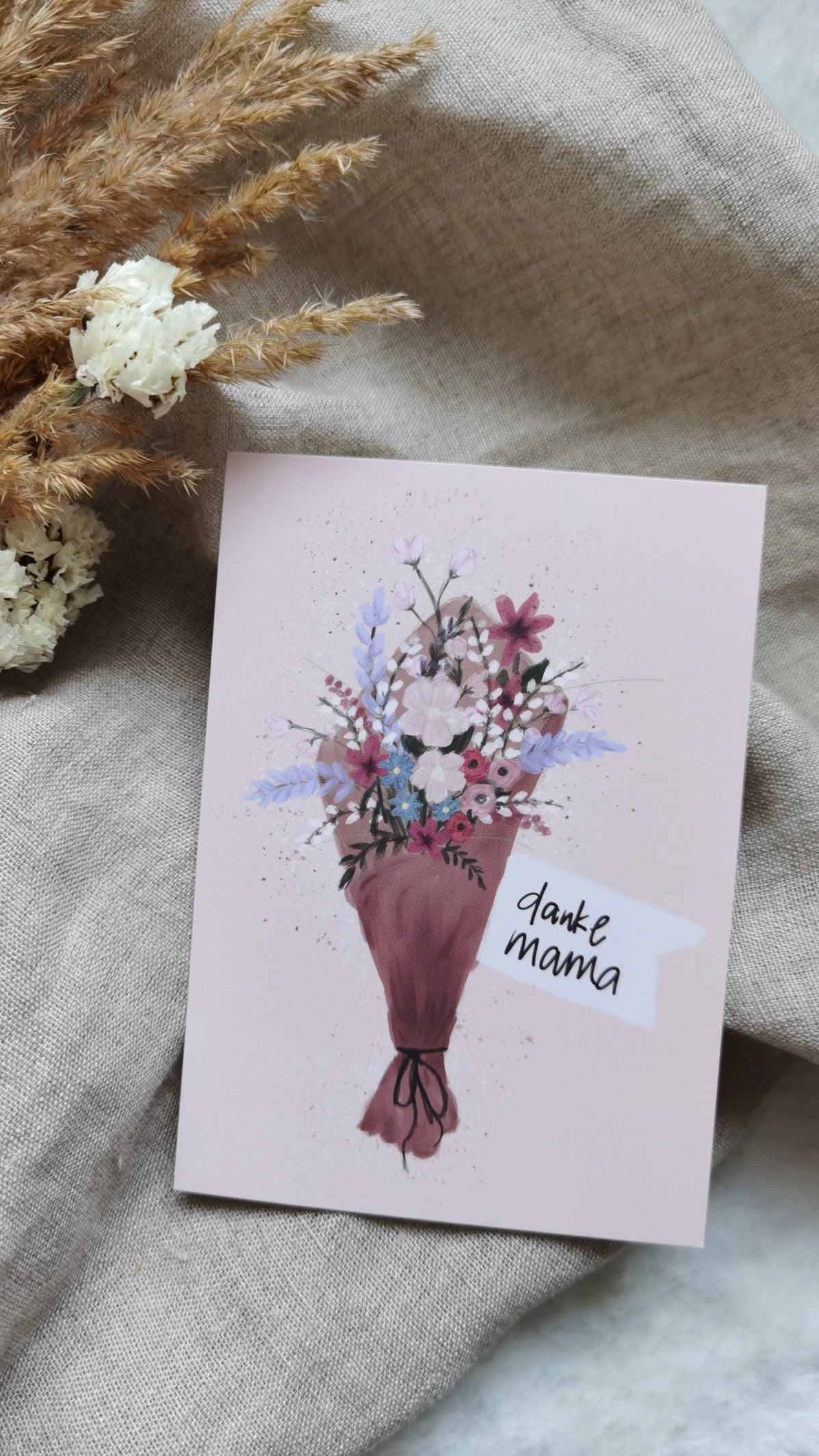 Postkarte Grußkarte Danke Mama