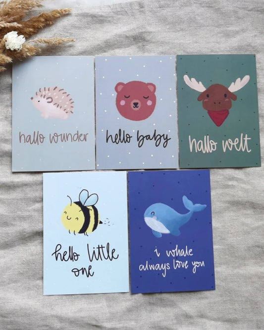 Postkarte Baby Geburt