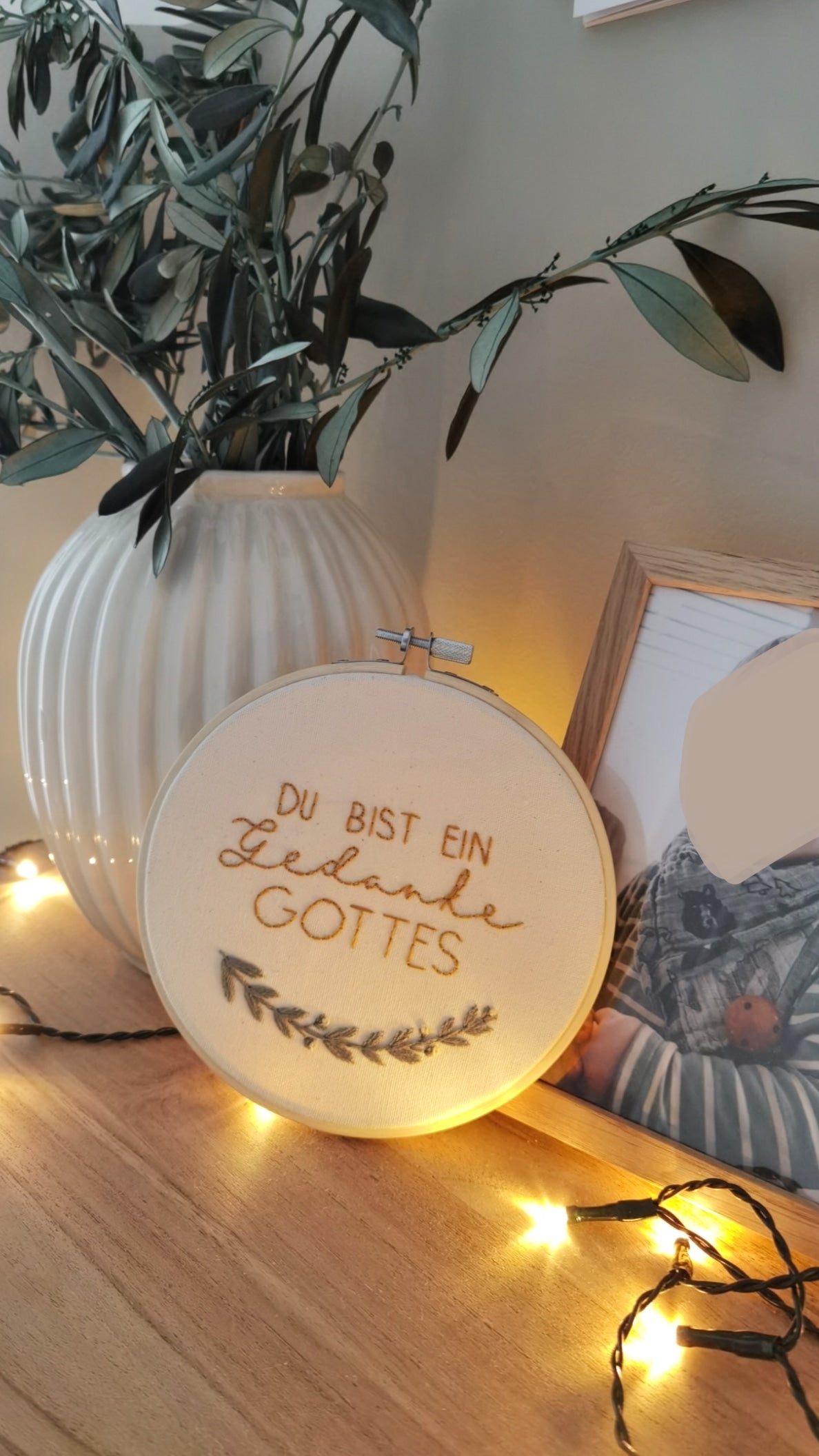 Stickrahmen "Gedanke Gottes"