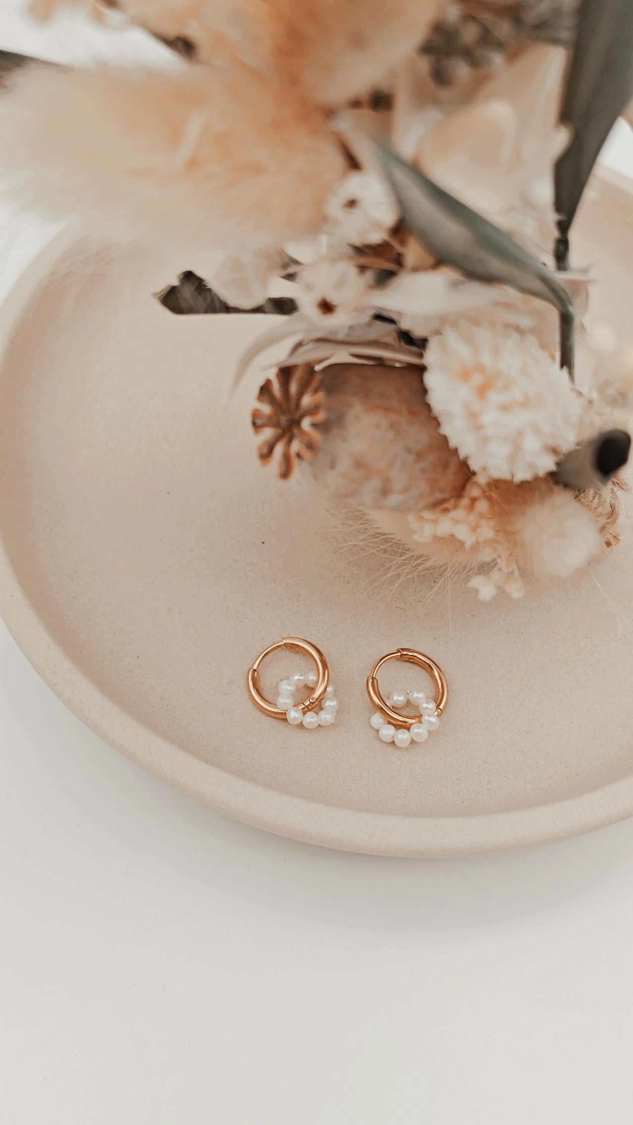 Pearl Hoops Ohrringe