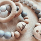 Baby Set -Ombre grau- Schnullerkette und oder Greifling