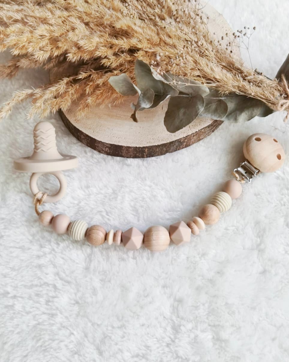 Schnullerkette "Rafael- beige sand"