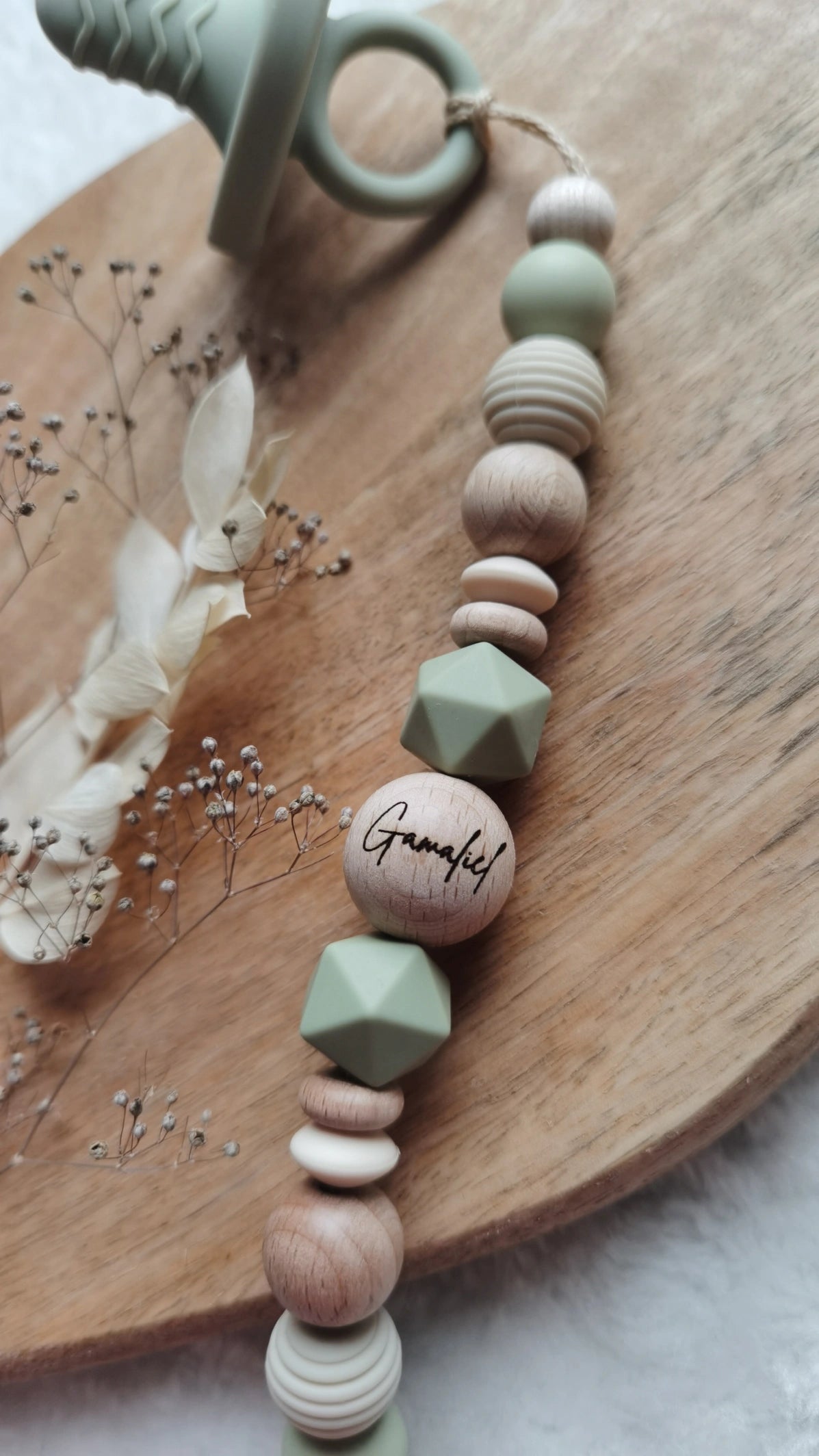 Schnullerkette "Rafael- sage"