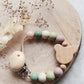 Schnullerkette , Schnullerkette Junge | grün taupe beige | Bär Teddy | Frühchen Neugeborene | leichter und kürzer