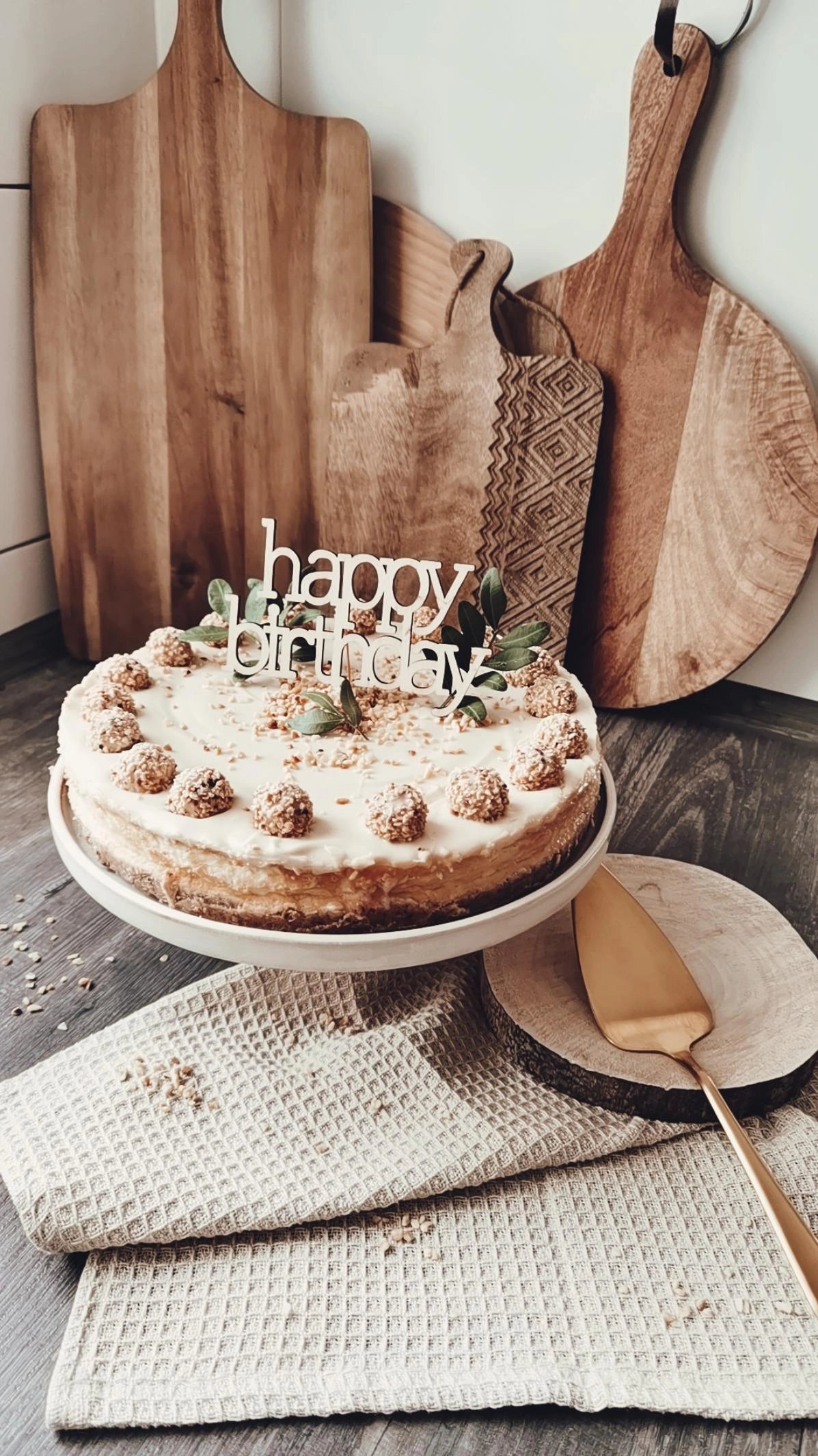 Cake Topper Happy Birthday Holz