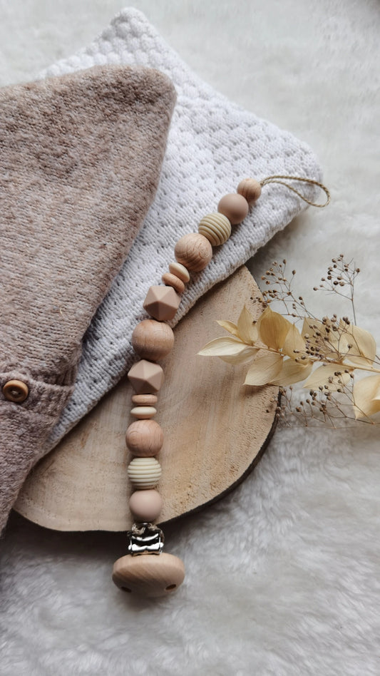 Schnullerkette "Rafael- beige sand"