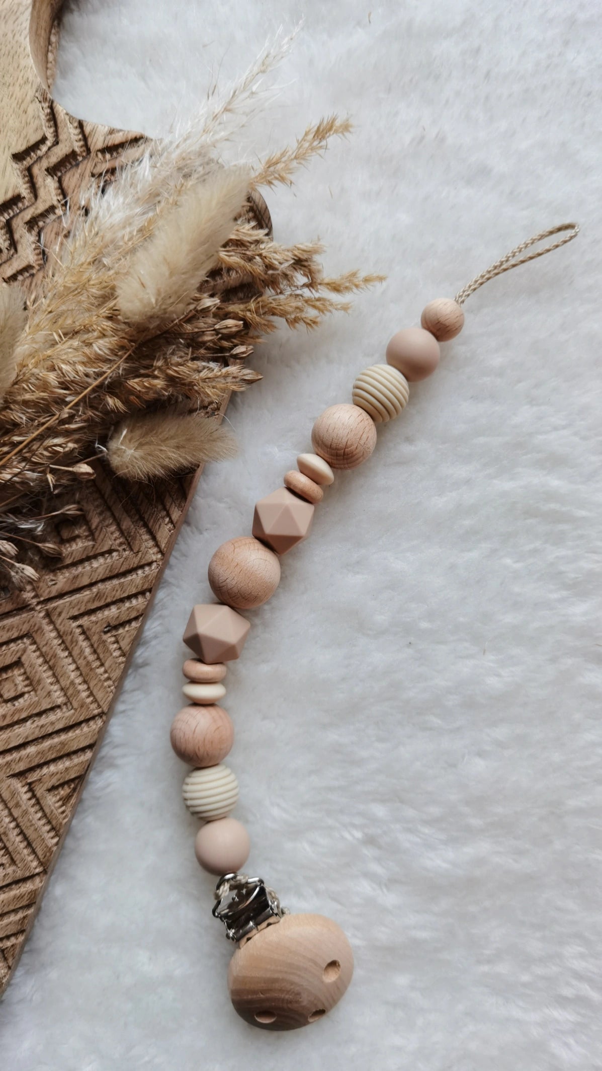 Schnullerkette "Rafael- beige sand"