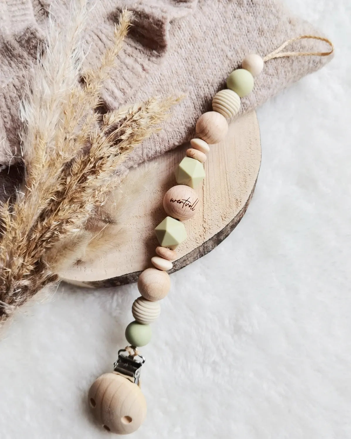 Schnullerkette "Rafael- sage"