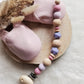 Schnullerkette "Rafael - lila und pink"