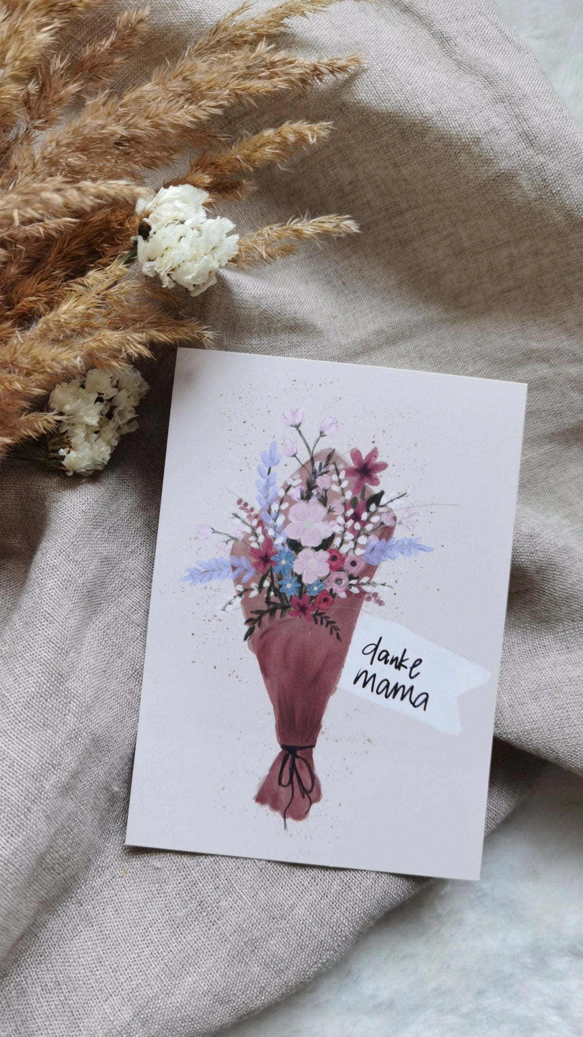 Postkarte Grußkarte Danke Mama