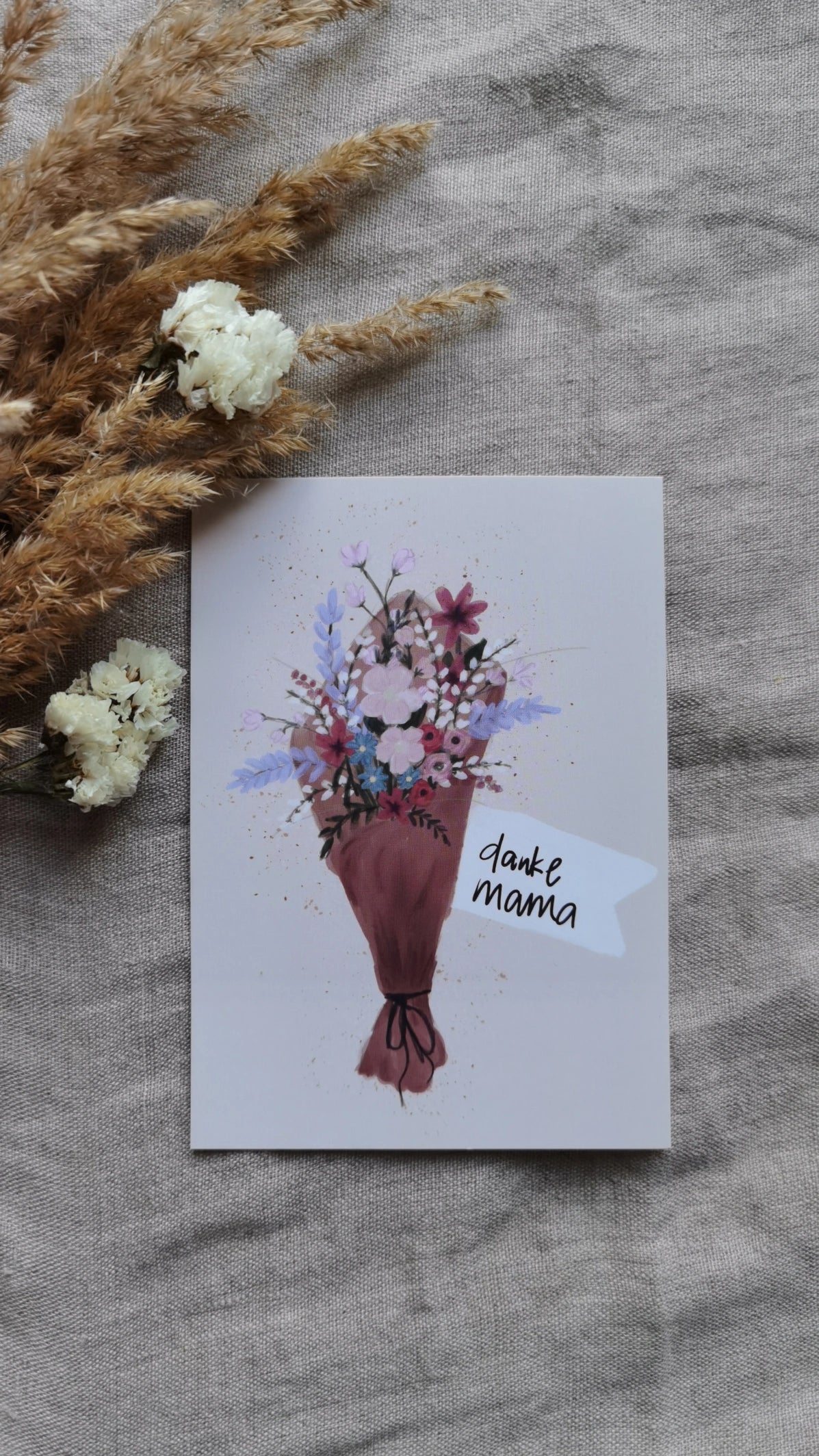 Postkarte Grußkarte Danke Mama