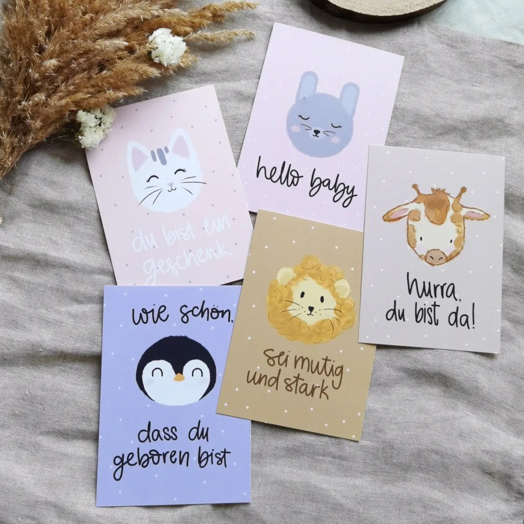 Postkarte Baby Geburt