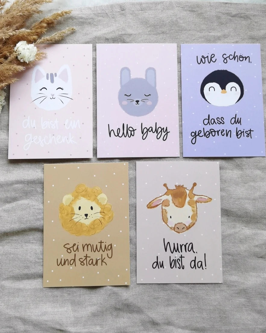Postkarte Baby Geburt