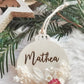 Weihnachtsdeko | Holzscheibe im Kugel Design | Trockenblumen